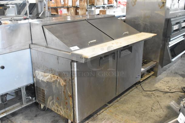 2019 Atosa MSF8307GR Stainless Steel Commercial Sandwich Salad Prep Table Bain Marie Mega Top on Commercial Casters. 115 Volts, 1 Phase. - Image 2 of 10