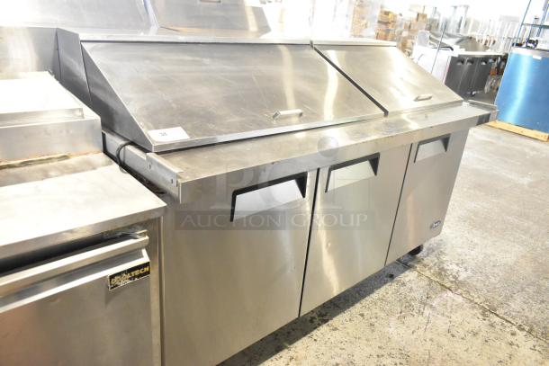 2019 Atosa MSF8308GR Stainless Steel Commercial Sandwich Salad Prep Table Bain Marie Mega Top on Commercial Casters. 115 Volts, 1 Phase. - Image 2 of 8