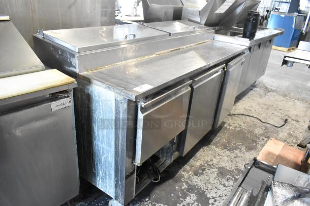 Cooltech CWK-72PT Stainless Steel Commercial Pizza Prep Table on Commercial Casters. 115 Volts, 1 Phase. - Image 2 of 10