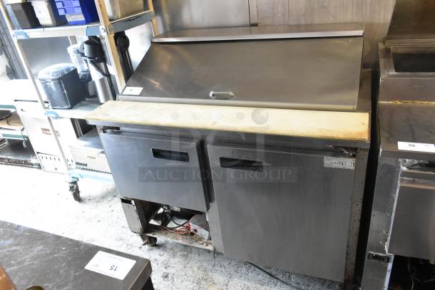 Cooltech CWK-48BMSS Stainless Steel Commercial Sandwich Salad Prep Table Bain Marie Mega Top on Commercial Casters. 115 Volts, 1 Phase. - Image 1 of 9