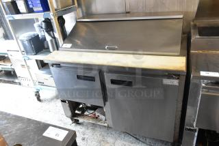 Cooltech CWK-48BMSS stainless steel commercial sandwich salad prep table with bain marie mega top, on casters. 115V, 1 phase.