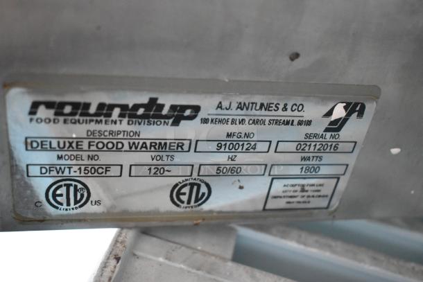 Roundup DFWT-150CF Stainless Steel Commercial Countertop Deluxe Food Warmer. 120 Volts, 1 Phase. - Image 7 of 7