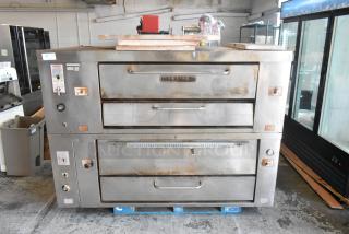 2 Attias 2 JS 6-18 Stainless Steel Commercial Gas Powered Single Deck Pizza Oven. 200,000 BTU. 2 Times Your Bid!