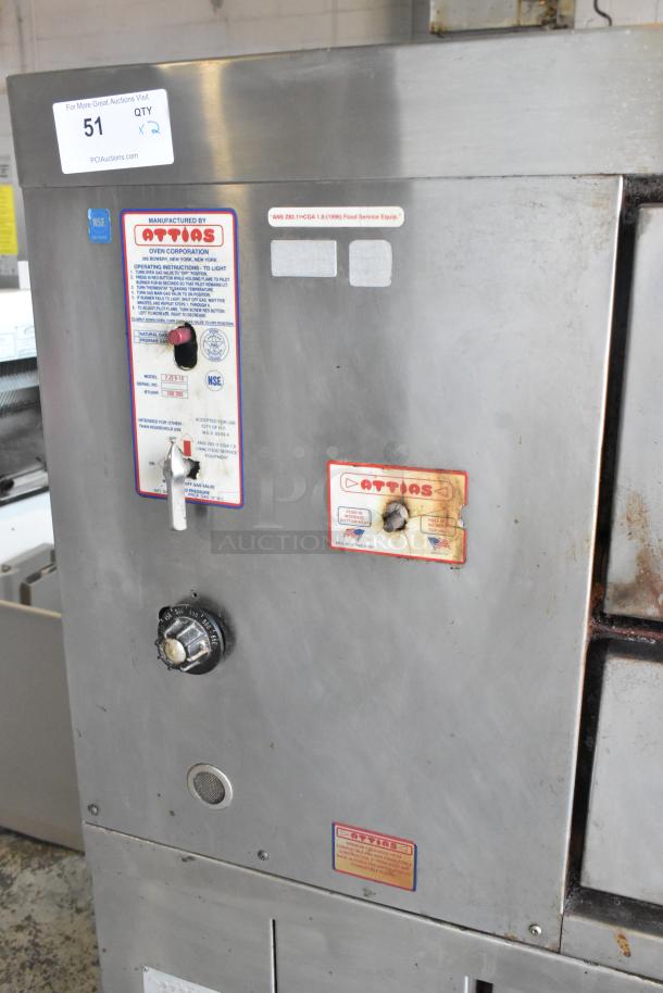 2 Attias 2 JS 6-18 Stainless Steel Commercial Gas Powered Single Deck Pizza Oven. 200,000 BTU. 2 Times Your Bid! - Image 6 of 13