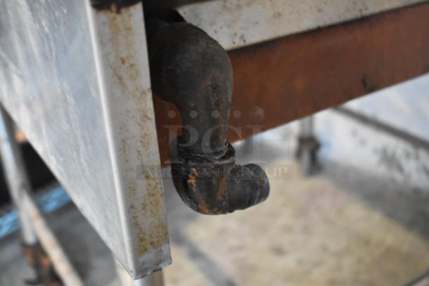 Stainless Steel Commercial Gas Powered Flat Top Griddle on Commercial Casters. - Image 8 of 8