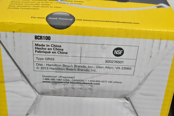 BRAND NEW SCRATCH AND DENT! Hamilton Beach BCR100 Commercial Container Rinser with Stainless Steel Nozzle and Hose. 1 - Image 10 of 10