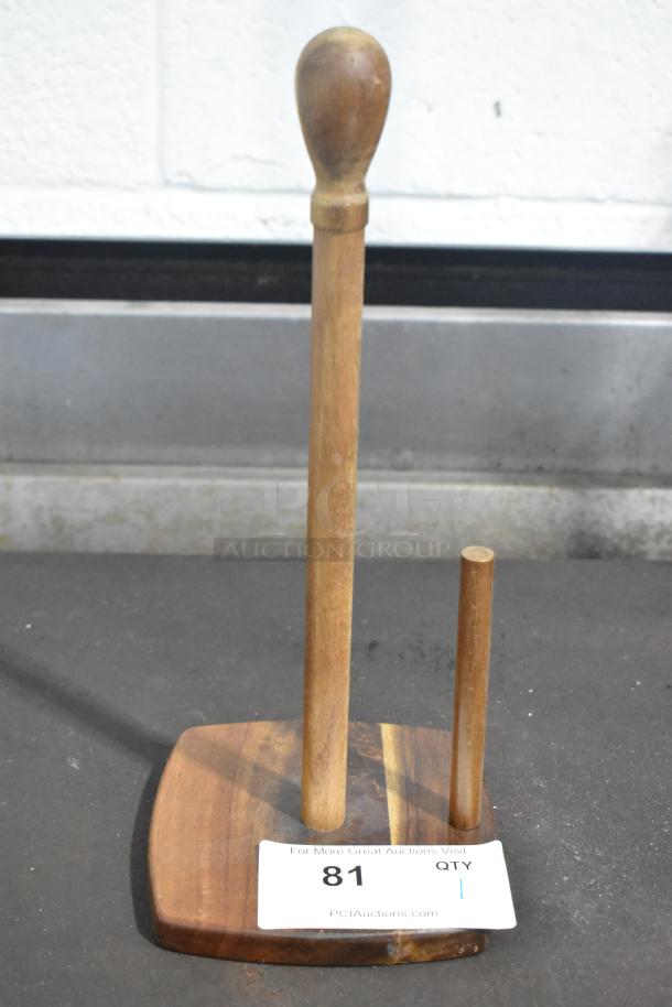 BRAND NEW SCRATCH AND DENT! Wooden Paper Towel Holder - Image 1 of 4