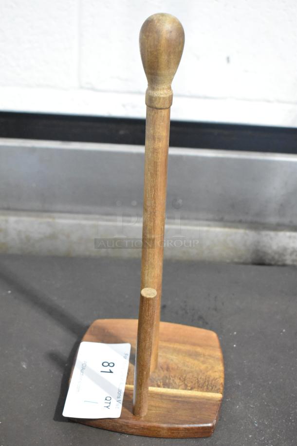 BRAND NEW SCRATCH AND DENT! Wooden Paper Towel Holder - Image 3 of 4