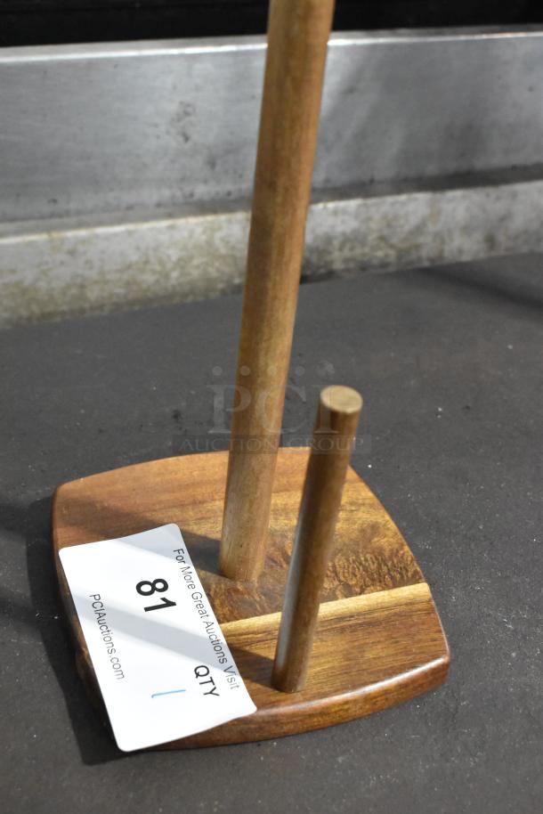BRAND NEW SCRATCH AND DENT! Wooden Paper Towel Holder - Image 4 of 4
