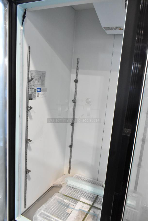BRAND NEW SCRATCH AND DENT! 2024 Avantco 178GDC69HCB Metal Commercial 3 Door Reach In Cooler Merchandiser. See Pictures for Broken Glass. 115 Volts, 1 Phase. - Image 4 of 11