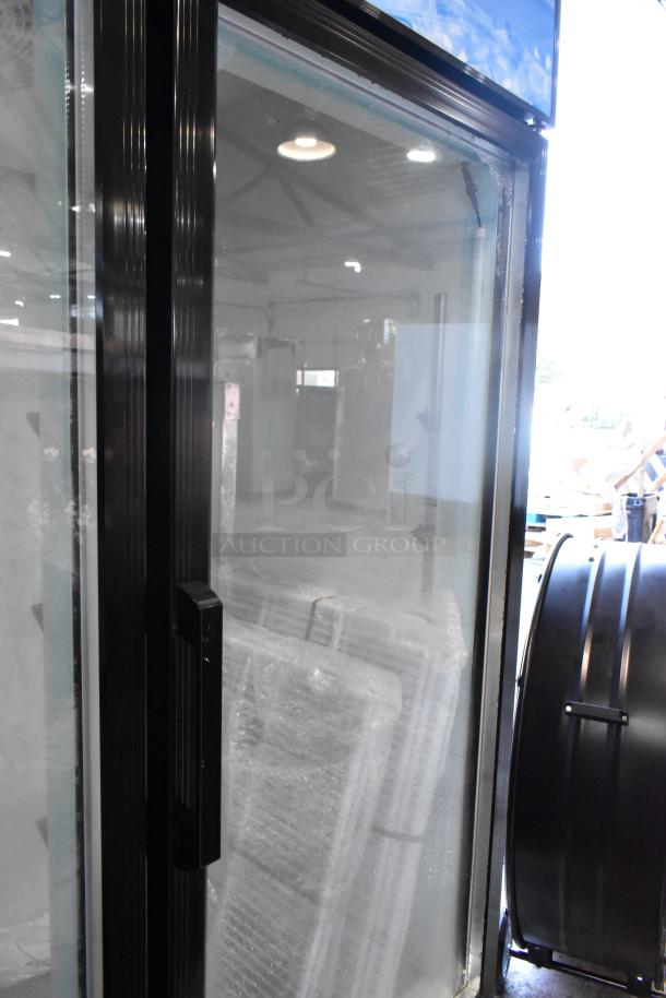 BRAND NEW SCRATCH AND DENT! 2024 Avantco 178GDC69HCB Metal Commercial 3 Door Reach In Cooler Merchandiser. See Pictures for Broken Glass. 115 Volts, 1 Phase. - Image 7 of 11