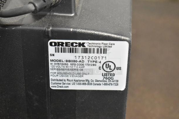 BRAND NEW SCRATCH AND DENT! Oreck XL BB880-AD Vacuum Cleaner. 120 Volts, 1 Phase. - Image 9 of 9