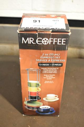 BRAND NEW SCRATCH AND DENT! Mr Coffee 97673.13 2oz Espresso Set - Item #1193066