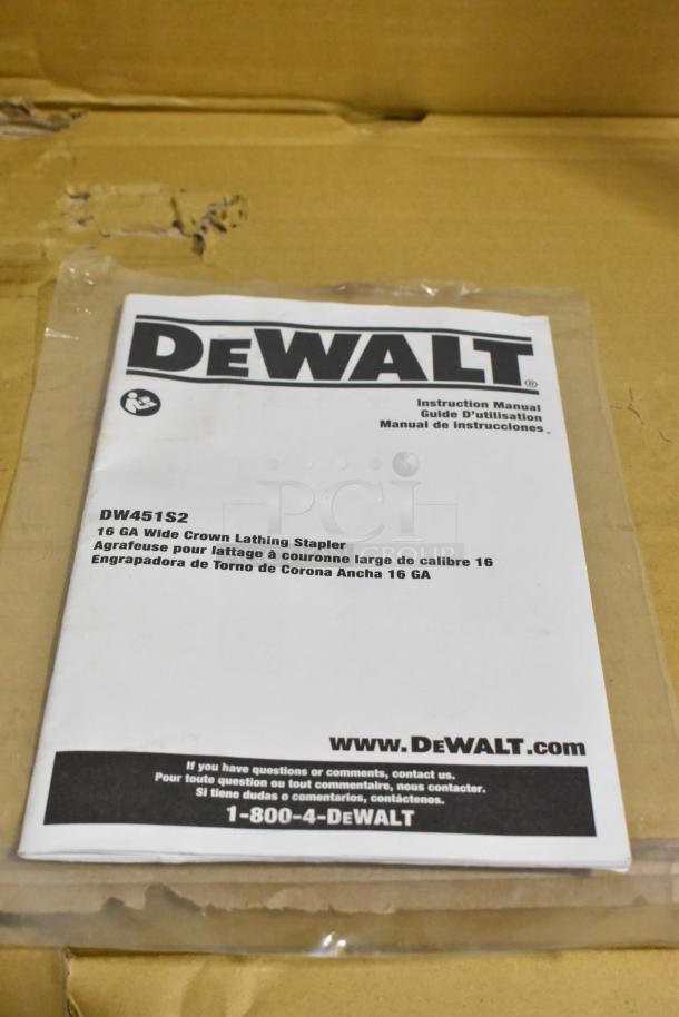 BRAND NEW SCRATCH AND DENT! DeWalt DW451S2 Wide Crown Lathing Stapler. - Image 3 of 11