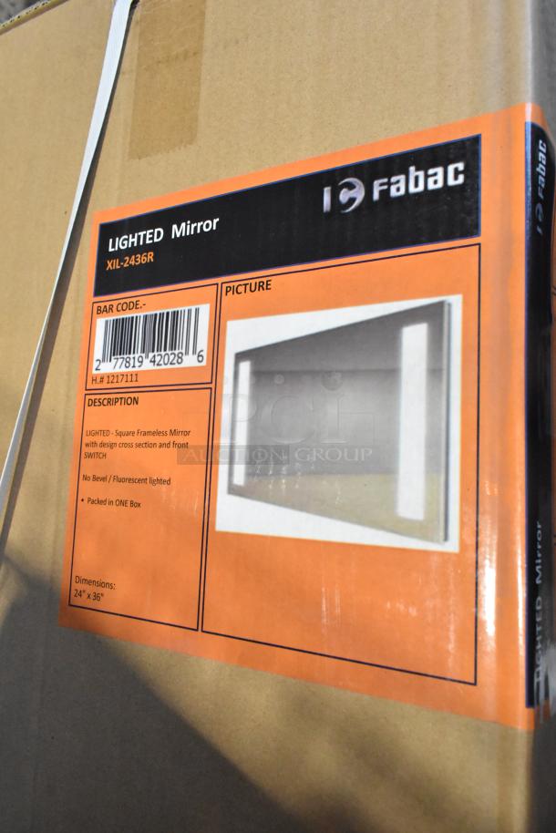 BRAND NEW SCRATCH AND DENT! Fabac XIL-2436R Lighted Mirror. - Image 2 of 3