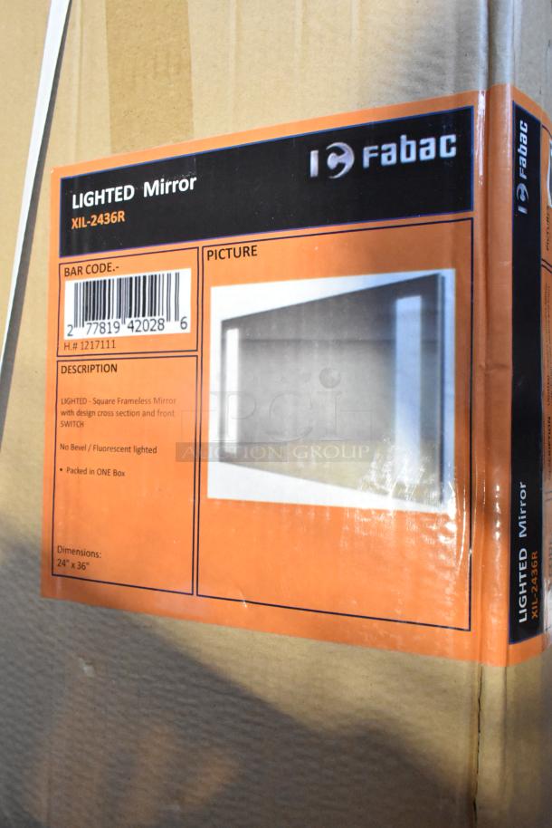 BRAND NEW SCRATCH AND DENT! Fabac XIL-2436R Lighted Mirror. - Image 2 of 3