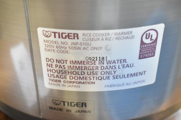 tiger JNP-S10U Countertop Rice Cooker. 120 Volts, 1 Phase. - Image 11 of 11