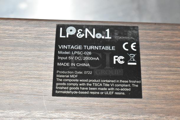 LPE No 1 LPSC-026 Vintage Turntable. - Image 9 of 9