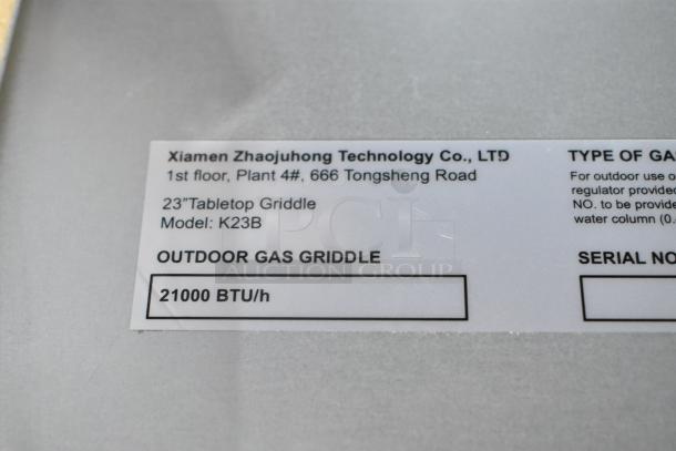 BRAND NEW SCRATCH AND DENT! Hongtaok K23B Stainless Steel Countertop Gas Flat Top Griddle. 21,000 BTU. - Image 6 of 7