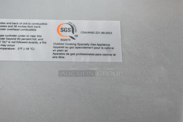 BRAND NEW SCRATCH AND DENT! Hongtaok K23B Stainless Steel Countertop Gas Flat Top Griddle. 21,000 BTU. - Image 7 of 7