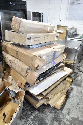 14 BRAND NEW SCRATCH AND DENT! Items Including Purell® 7306-DS-SLV Messenger™ ES6 1200 mL White Automatic Hand Sanitizer Dispenser with Silver Panel Floor Stand, NR 0034CH Needle Rib 3'x4', 00512 Staxon Steel Drawer, 00311 Steel Plus Storage Drawers. 14 Times Your Bid! - Item #1193214