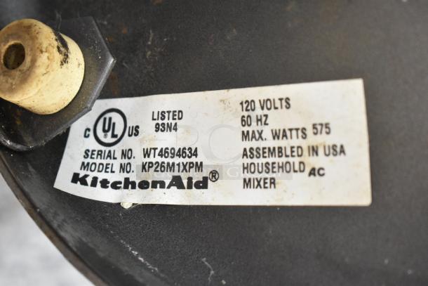 KitchenAid KP26M1XPM Countertop 6 Quart Bowl-Lift Stand Mixer w/ Mixing Bowl, Whisk, Paddle and Dough Hook Attachments. 120 Volts, 1 Phase. - Image 7 of 7