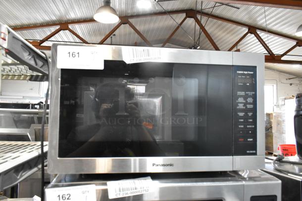Panasonic Metal Countertop Microwave Oven w/ Plate. - Image 1 of 9