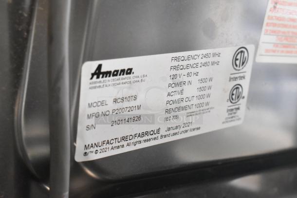 2021 Amana RCS10TS Metal Countertop Microwave Oven. 120 Volts, 1 Phase. - Image 5 of 5