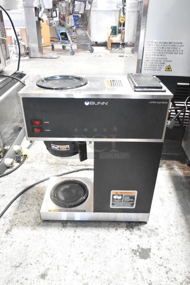 2024 Bunn VPR Stainless Steel Commercial 2 Burner Coffee Machine w/ Poly Brew Basket. 120 Volts, 1 Phase. - Image 1 of 7