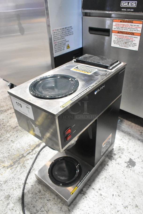 2024 Bunn VPR Stainless Steel Commercial 2 Burner Coffee Machine w/ Poly Brew Basket. 120 Volts, 1 Phase. - Image 2 of 7