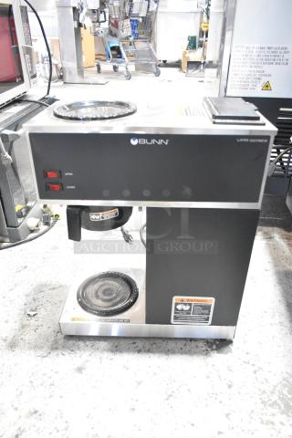 2020 Bunn VPR Stainless Steel Commercial 2 Burner Coffee Machine w/ Poly Brew Basket. 120 Volts, 1 Phase. - Item #1193252
