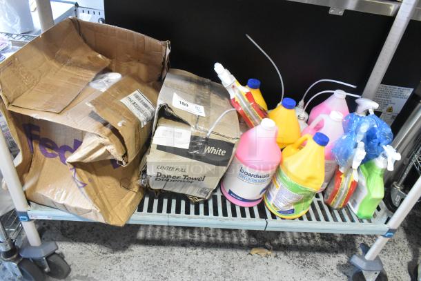 ALL ONE MONEY! Tier Lot of Various Items Including Boardwalk Hand Soap Refill, Paper Towel Dispenser, Lysol Bleach Cleaner. - Image 1 of 6
