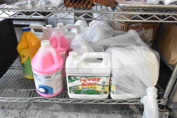 ALL ONE MONEY! Tier Lot of Various Items Including Spray Nine Heavy Duty Degreaser, Boardwalk Hand Soap, Zep Mold Stain Remover, Clorox Disinfectant Cleaner. - Image 1 of 6