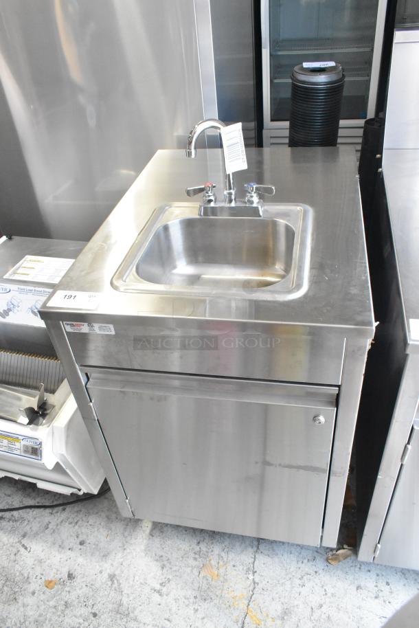 QualServ Stainless Steel Commercial Portable Sink on Commercial Casters. - Image 1 of 7