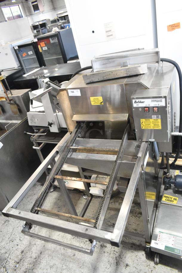 Belshaw Adamatic TG50 Stainless Steel Commercial Floor Style Thermoglaze Icing Machine on Commercial Casters. 208 Volts, 1 Phase. - Image 1 of 8