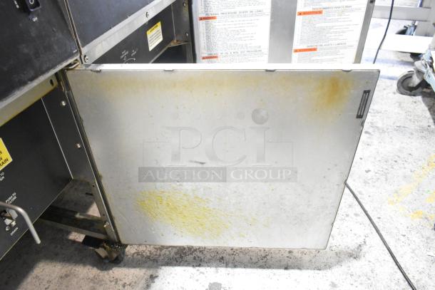 Giles EOF-24 Stainless Steel Commercial Electric Powered 3 Bay Deep Fat Fryer w/ Dumping Station on Commercial Casters. 480 Volts. - Image 13 of 19