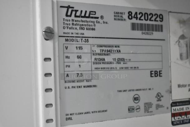 True T-35 Stainless Steel Commercial 2 Door Reach In Cooler w/ Poly Coated Racks. 115 Volts, 1 Phase. - Image 7 of 7