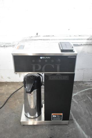2019 Bunn VPR-APS Stainless Steel Commercial 2 Burner Coffee Machine w/ Air Pot. 120 Volts, 1 Phase. - Item #1193310