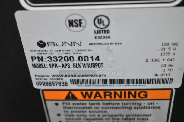 2019 Bunn VPR-APS Stainless Steel Commercial 2 Burner Coffee Machine w/ Air Pot. 120 Volts, 1 Phase. - Image 6 of 7