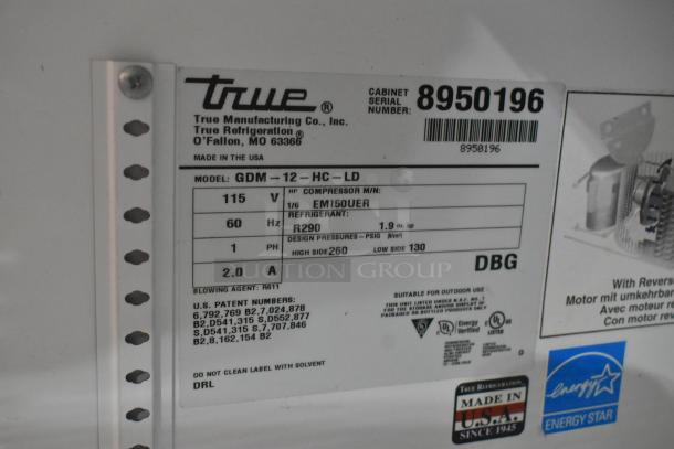 2016 True GDM-12-HC-LD Metal Commercial Single Door Reach In Cooler Merchandiser w/ Poly Coated Racks. 115 Volts, 1 Phase. - Image 6 of 7
