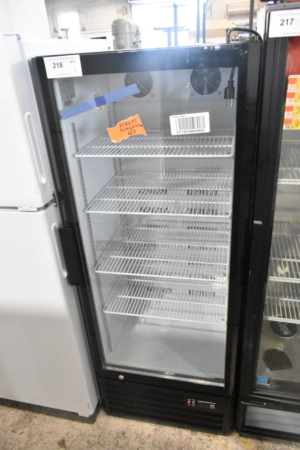 A-11 Metal Commercial Single Door Reach In Cooler Merchandiser w/ Poly Coated Racks. 115 Volts, 1 Phase. - Image 1 of 6