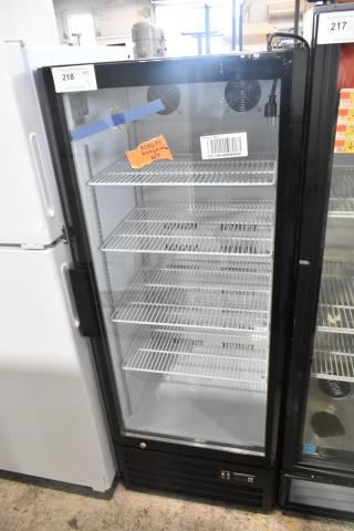 A-11 Metal Commercial Single Door Reach In Cooler Merchandiser w/ Poly Coated Racks. 115 Volts, 1 Phase. - Item #1193320