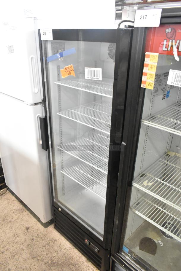 A-11 Metal Commercial Single Door Reach In Cooler Merchandiser w/ Poly Coated Racks. 115 Volts, 1 Phase. - Image 2 of 6