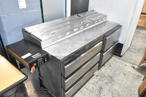 Silver King SKPZ72D Stainless Steel Commercial Pizza Prep Table w/ 5 Drawers. 115 Volts, 1 Phase. - Image 2 of 7