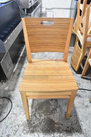 6 Wood Pattern Dining Height Chair. 6 Times Your Bid! - Item #1193327