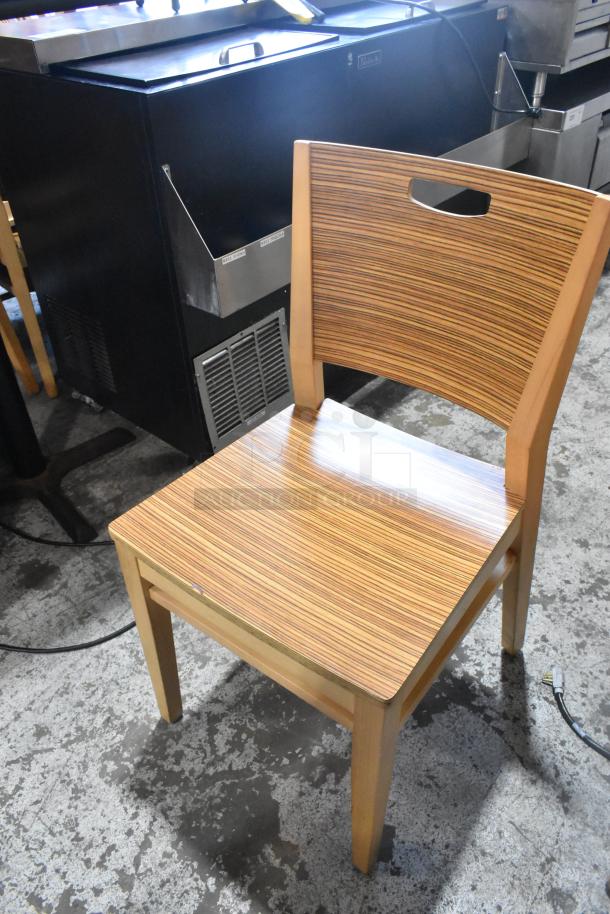 6 Wood Pattern Dining Height Chair. 6 Times Your Bid! - Image 3 of 7