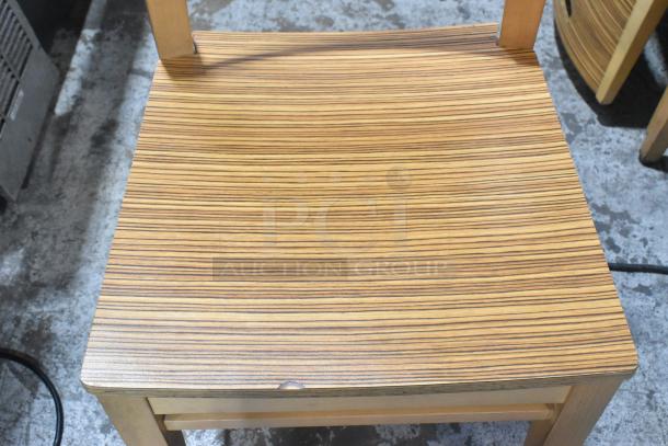 6 Wood Pattern Dining Height Chair. 6 Times Your Bid! - Image 5 of 7