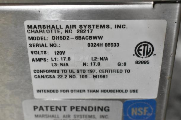 Marshall Air Systems DH5D2-6BACBWW Stainless Steel Holding Cabinet. 120 Volts, 1 Phase. - Image 6 of 7
