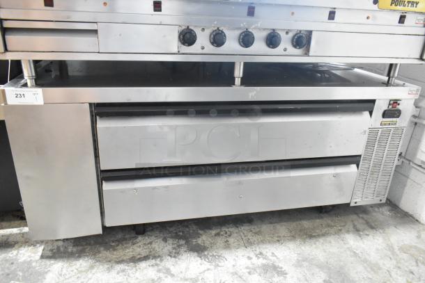 Silver King SKRCB60H Stainless Steel Commercial 2 Drawer Chef Base on Commercial Casters. 115 Volts, 1 Phase. - Image 1 of 6