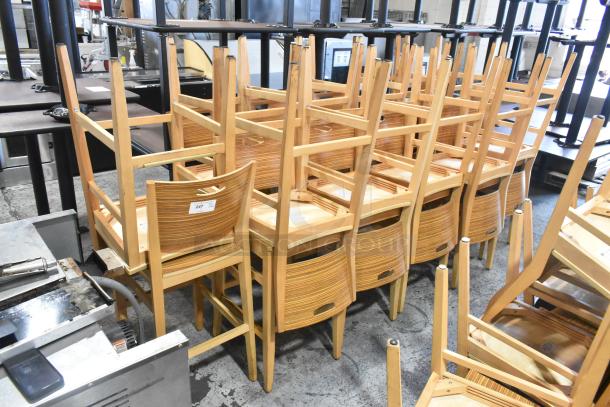 22 Wood Pattern Bar Height Chair. 22 Times Your Bid! - Image 7 of 7